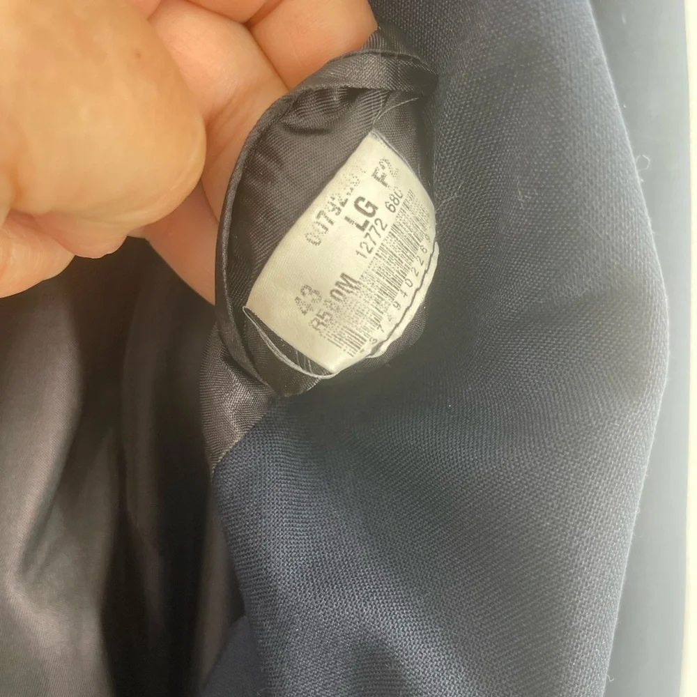 Brooks Brothers 346 Blazer Men Size 43L Navy Blue Worsted Wool Gold Buttons